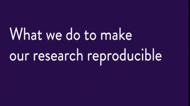 "What we do to make our research reproducible"