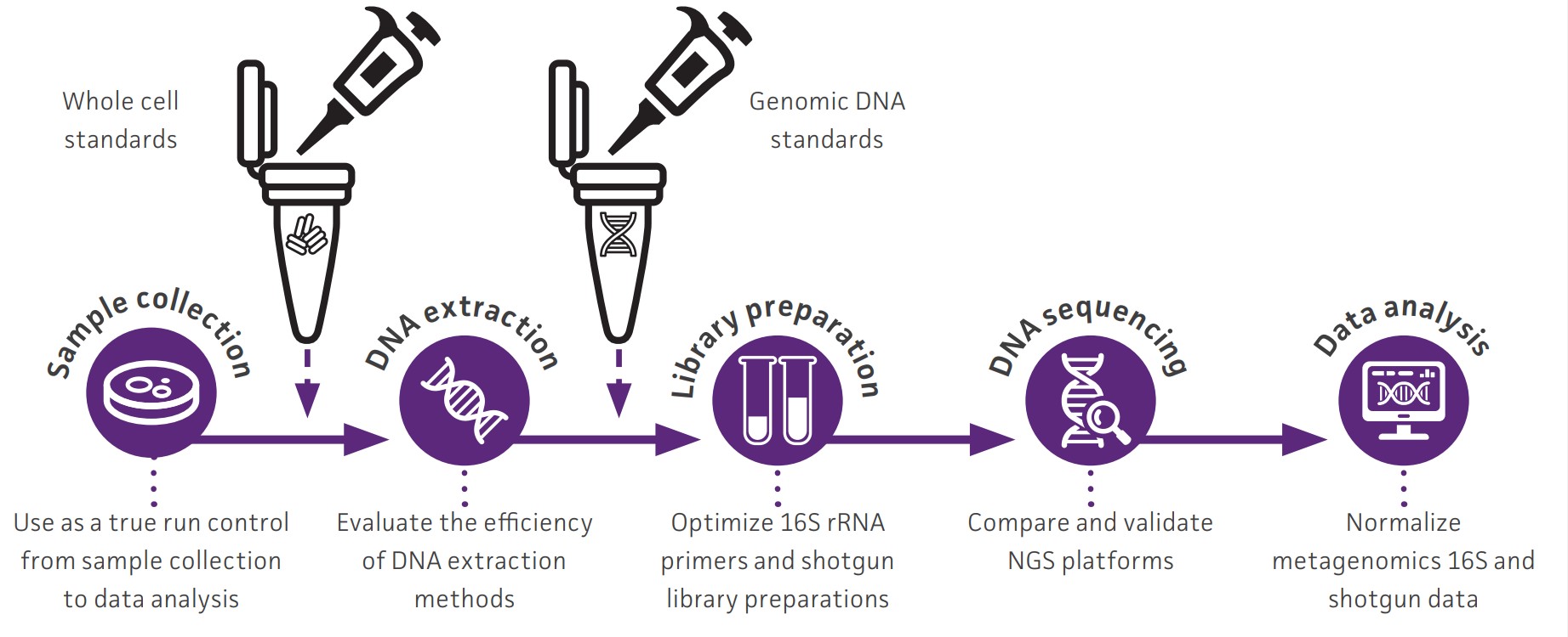 Use of NGS Standards throughout a next-generation sequencing workflow