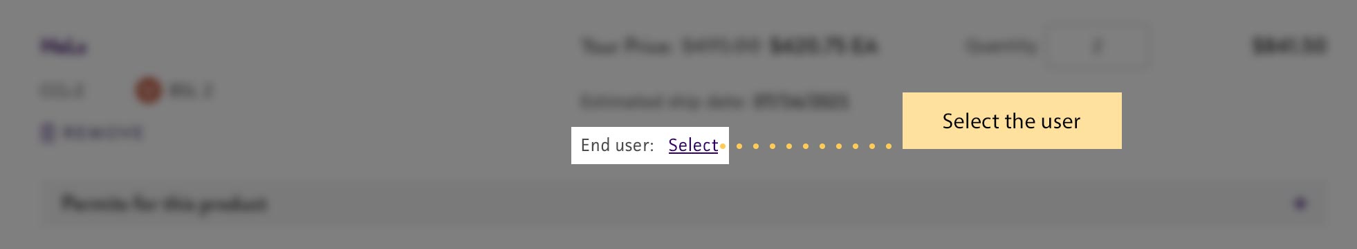 Select the End user