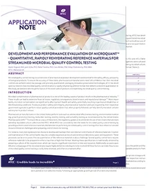 Development and Performance Evaluation of MicroQuant application note