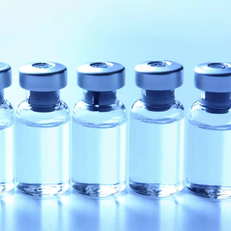 Vials with Medication in a row
