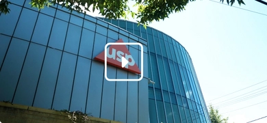USP logo on building